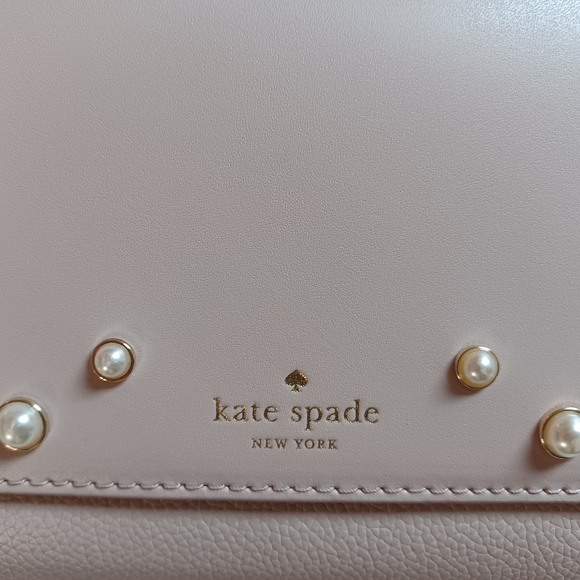 Kate Spade Pearl Blush Clutch Crossbody Bag - Picture 15 of 16